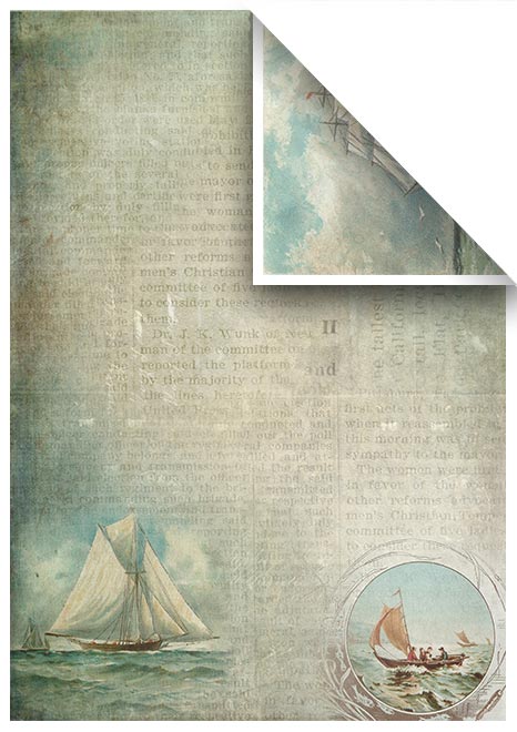 Sada Nautical scrapbook papierov 6 ks