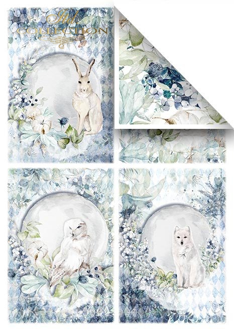 Sada Ice porcelain scrapbook papierov 6 ks