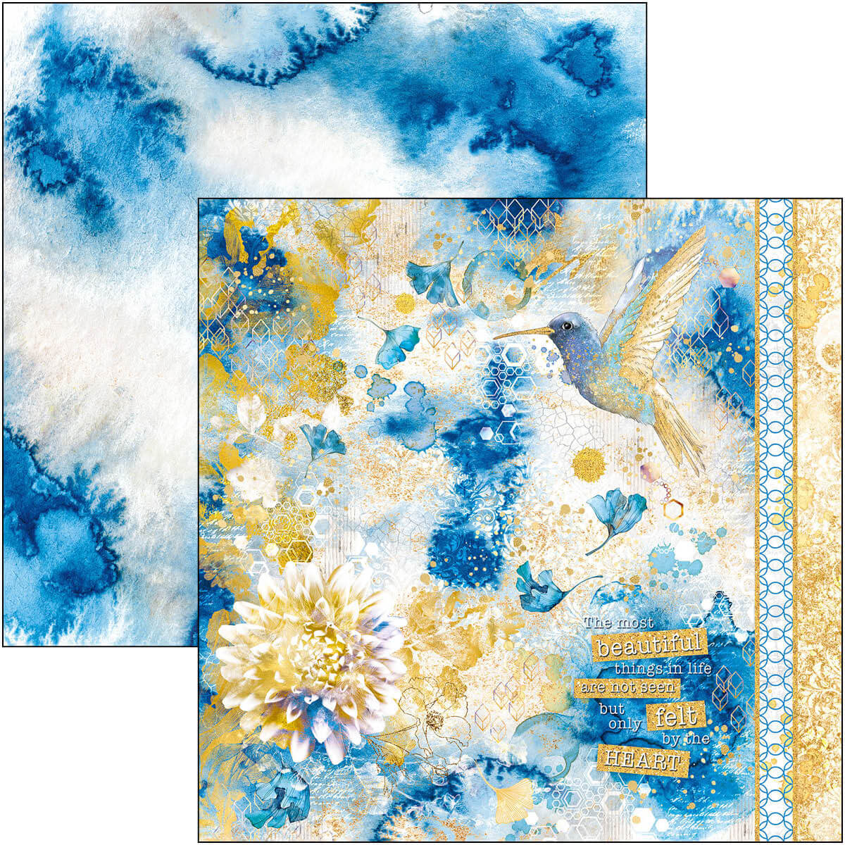Sada papierov Indigo 30.5cm x 30.5cm, 12 ks