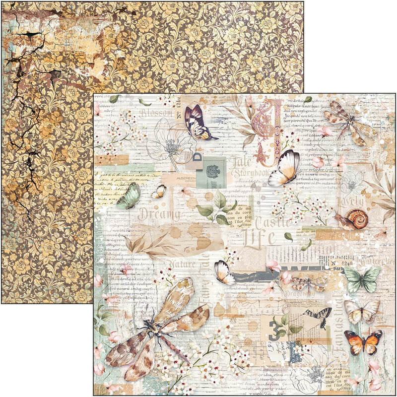 Sada papierov na motívy rozprávky o Princeznej 30.5cm x 30.5cm, 8 ks