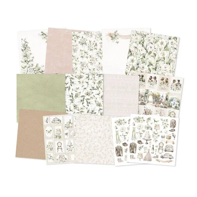 Blok scrapbook papierov Love and lace 30,5x30,5cm, 12 ks + 2 bonusové