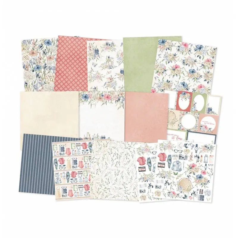 Blok scrapbook papierov Lady's Diary 30,5x30,5cm, 12 ks + 2 bonusové