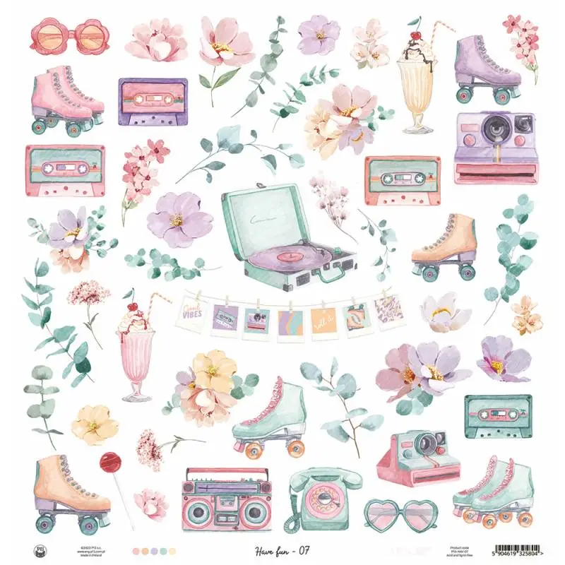 Blok scrapbook papierov Have fun 30,5x30,5cm, 12 ks + 2 bonusové