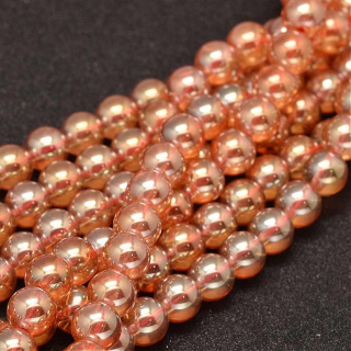 Dúhové sklenené korálky 12mm, 35 ks