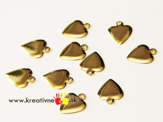 Kovové srdiečka 1,4 cm 10 ks
