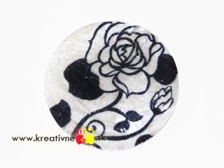 Perleťová placka Čierne kvety