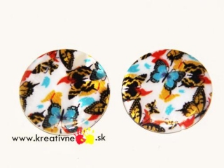 Perleťové placky Motýliky 2 ks