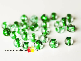 Sklen. krakl korálky 6mm 20 ks