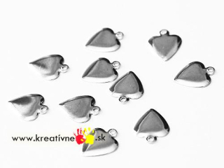 Kovové srdiečka 1,4 cm 10 ks