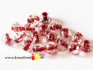 Sklen. krakl korálky 8mm 20 ks