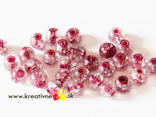 Sklen. krakl korálky 8mm 20 ks