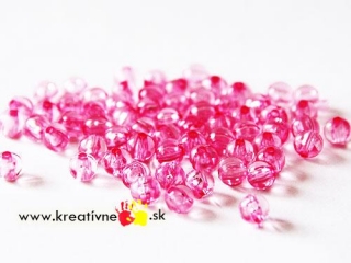 Plastové korálky gulička 6mm 10g
