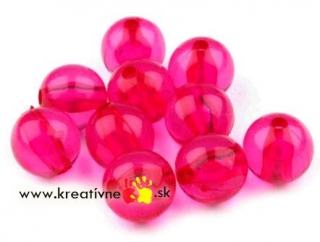 Plastové korálky gulička 12mm 20 ks