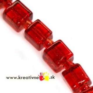 Sklenené krakl kocky 6mm 10 ks