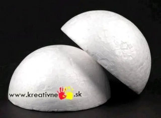 Polystyrénová pologuľa 13 cm, 1 ks