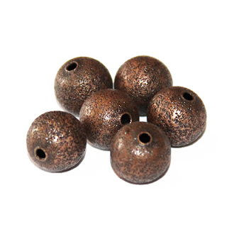 Pieskové kovové korálky 10mm 10 ks