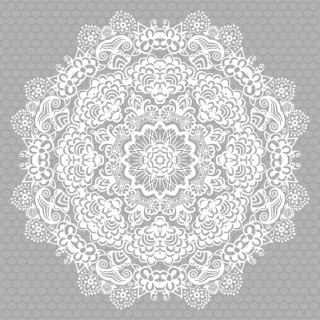 Servítky Lace flower silver