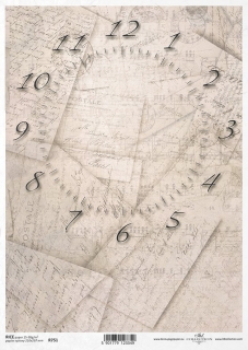 Ryžový papier Vintage hodiny