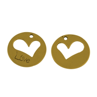 Kovový prívesok Love 10 ks