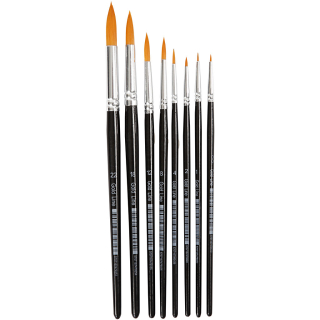 Guľatý štetec Gold Line veľ. 0-22, 8 ks