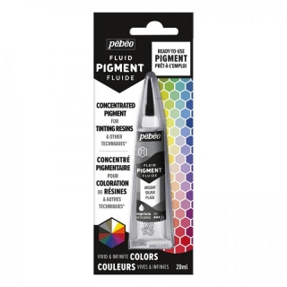 PENTART tekuté farbivo do živice Strieborná, 20 ml