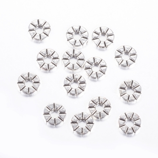 Kovové korálky bezolovnaté a bez kadmia 8x1,5mm, 10 ks