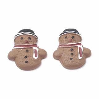 Plastové vianočné ozdoby Medovník snehuliak 20x17x4.5mm, 10 ks