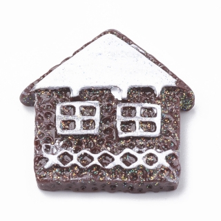 Plastové vianočné ozdoby Medovník Domček 25.5x24x4.5mm, 10 ks