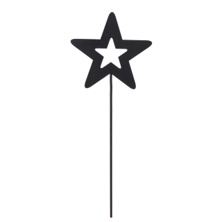Kovová vianočná hviezda na paličke 10x28cm, 1 ks 