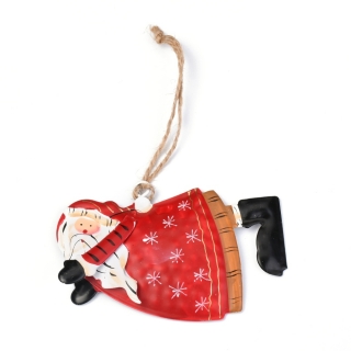 Vianočná kovová ozdoba Santa 69x99x9mm, 1 ks