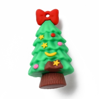 Plastové vianočné ozdoby Stromček 52.5x29mm, 4 ks