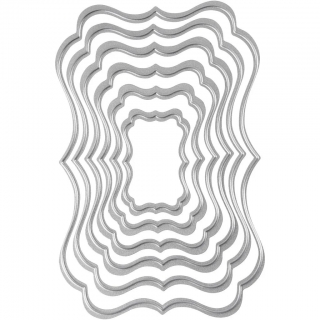 Vyrezávacia šablóna Rám 2,5x4-8x12 cm, 1 ks