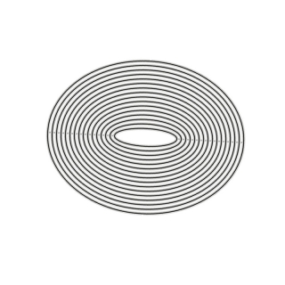 Vyrezávacia šablóna Oval 147x115x0.8mm, 1 ks