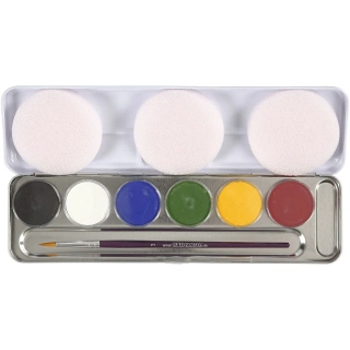 Eulenspiegel Metall Palette - Sada Farieb na Tvár s Návodmi
