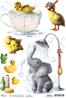 Ryžový papier IT'S BATH TIME A4, 1 ks