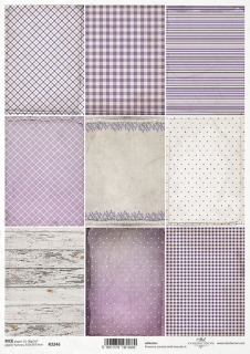 Ryžový papier vo farbách Levandule A4, 1 ks