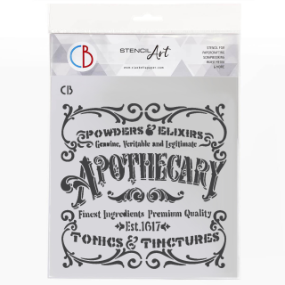 Šablóna na maľovanie APOTHECARY OLD SIGN 20 x 20cm, 1 ks