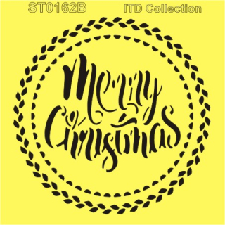 Šablóna na maľovanie Merry Christmas 16x16cm, 1 ks