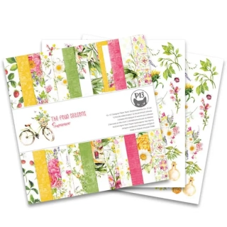 Blok scrapbook papierov The Four Seasons - Summer 30,5x30,5cm, 12 ks + 2 bonusové