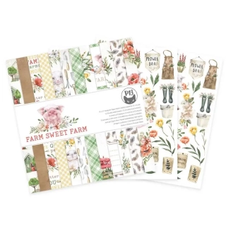 Blok scrapbook papierov Farm sweet farm 30,5x30,5cm, 12 ks + 2 bonusové