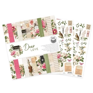Blok scrapbook papierov Dear Love 30,5x30,5cm, 12 ks + 2 bonusové