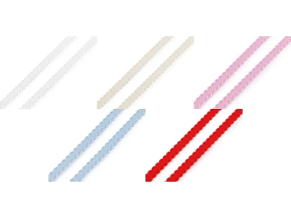 Vrubkovaná Saténová stuha šírka 10 mm, 5 m