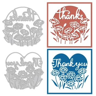 Vyrezávacia šablóna Thank you, Thanks, 2 ks/ bal.
