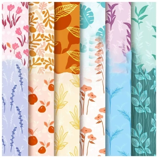 Scrapbook Papier Listy, 153x153x0.1mm, 12ks/bal.