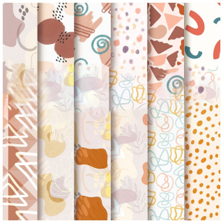 Scrapbook Papier Vzory, 153x153x0.1mm, 12ks/bal.