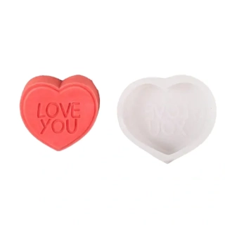 Silikónová forma Srdce Love you 84x80x34mm, 1 ks