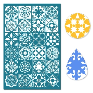 Sieťotlačová šablóna Ornamenty 100x150mm, 1 ks