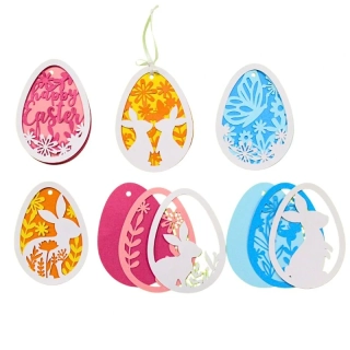 Papierové veľkonočné vajíčka z našej dielne – 3-vrstvové 9,5x7cm, 6 ks