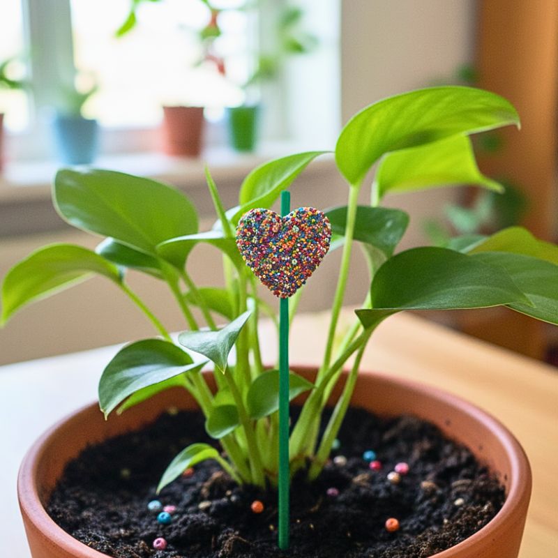 Zápich do kvetináča z koráliek